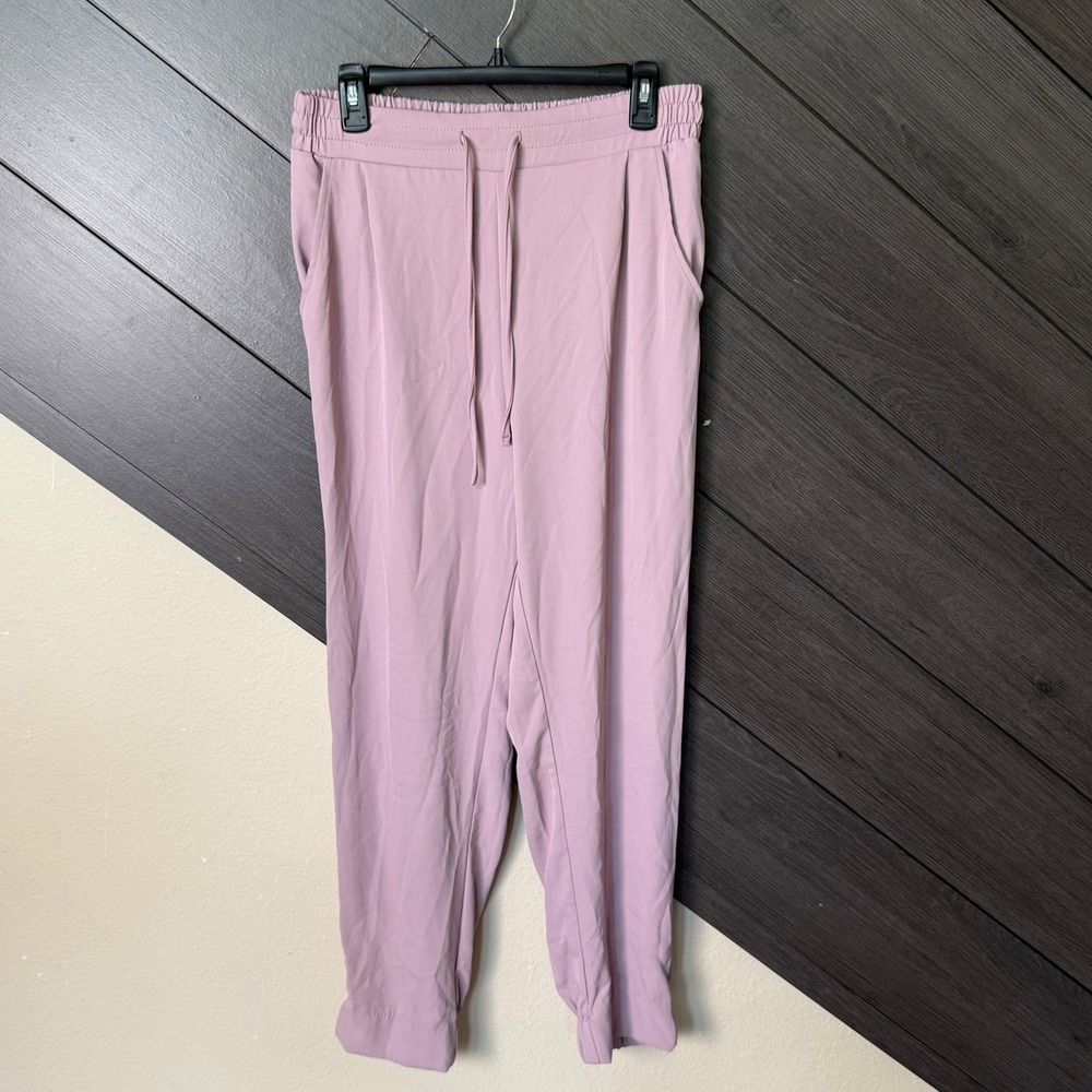 Melloday Women's Jogger Pants Dusty Lavender Pull On Stretch Casual Large NWT